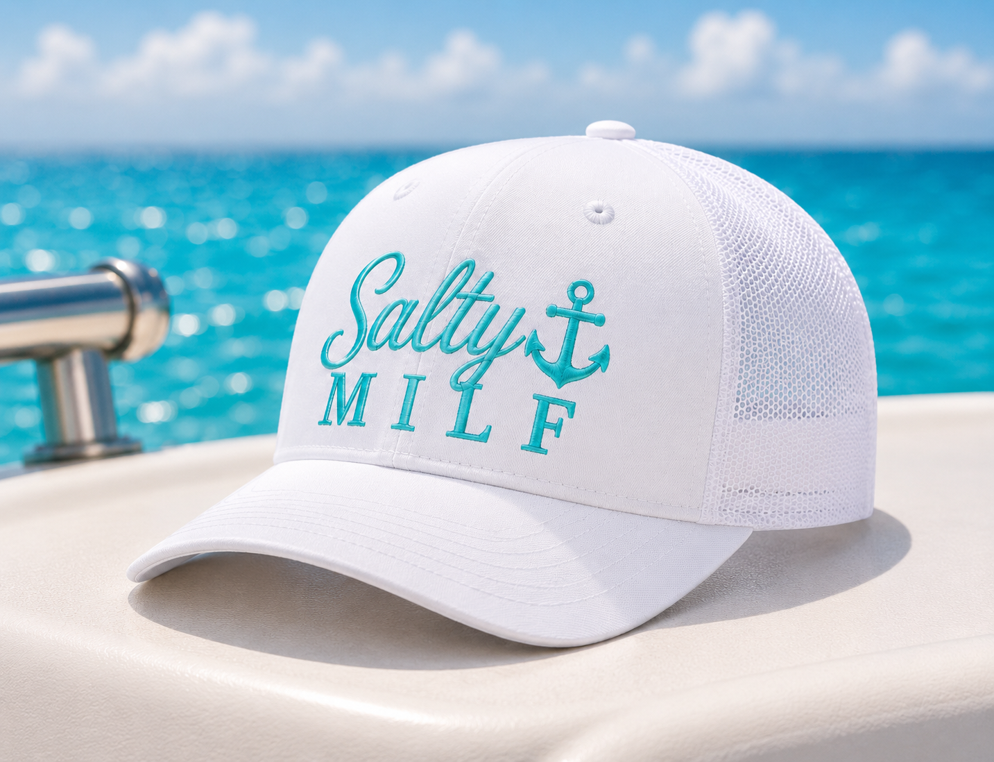 Salty MILF Logo Trucker Hat